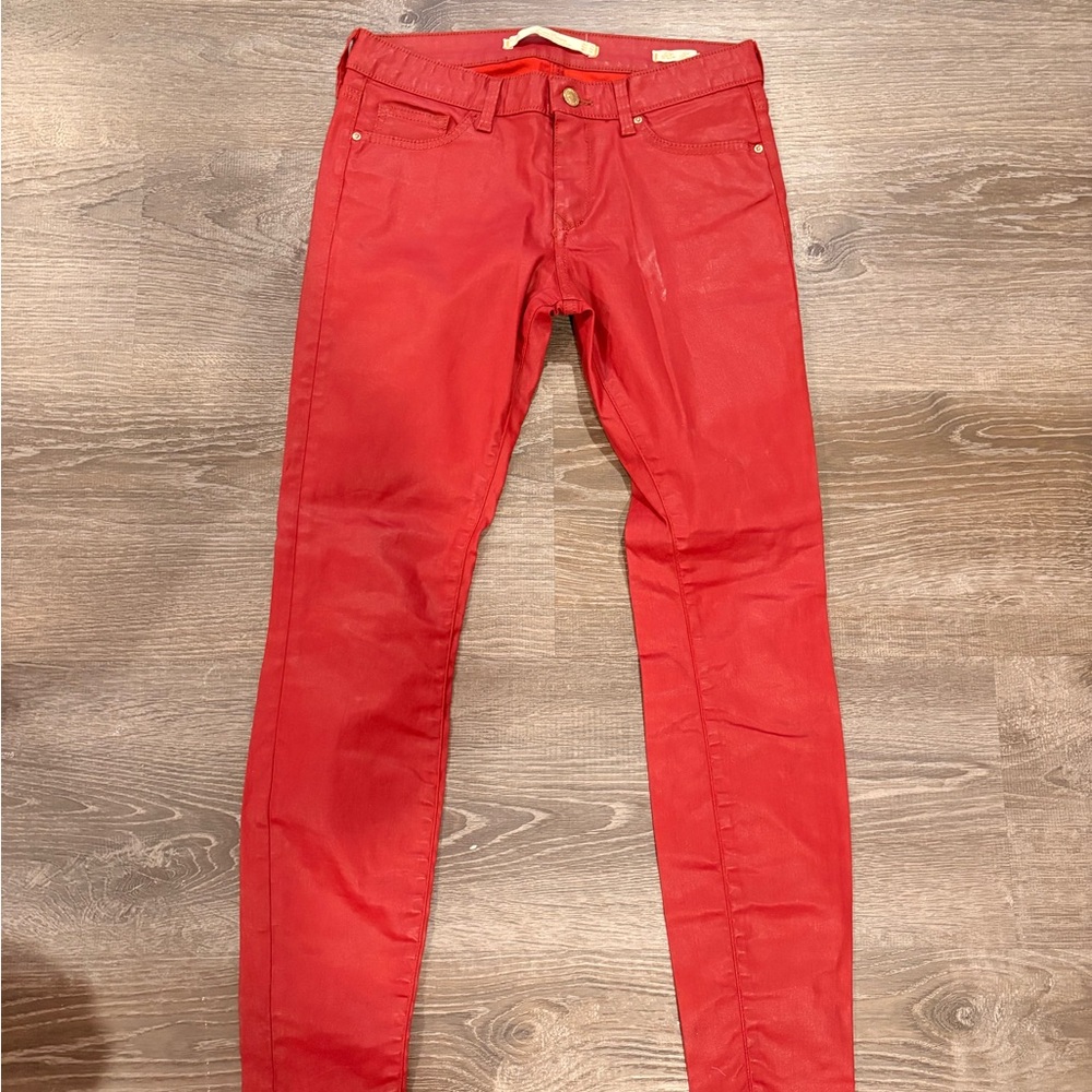 Seven7 Women’s Red Skinny Jeans